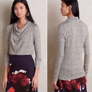 Anthropologie Deletta Shimmer Cowl Neck Sweater
